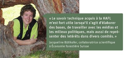 Jacqueline Bütikofer à propos ses études en Sciences forestières