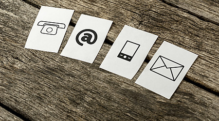 Contact and communication icons